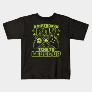 Birthday Boy Time to Level Up Kids T-Shirt